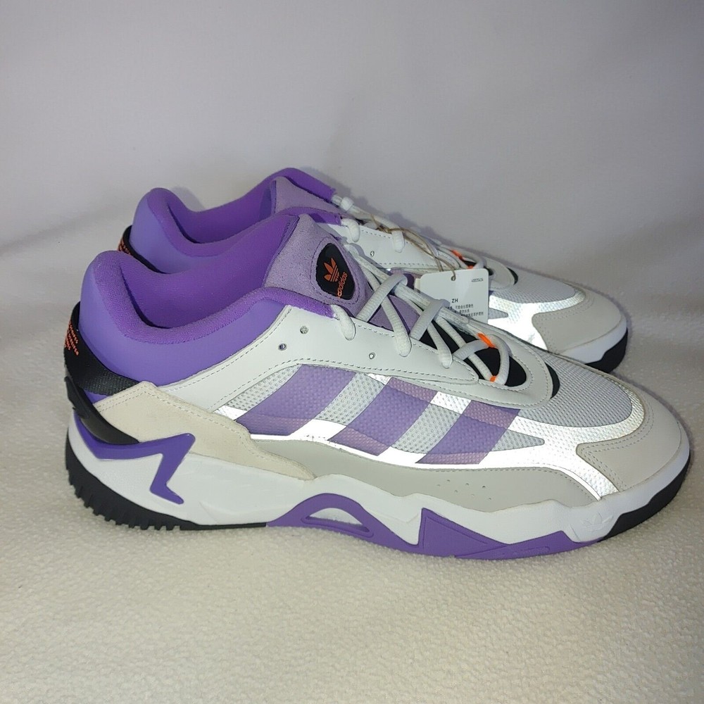 Adidas Niteball 2.0 White Purple Rush Men's Size 12 GX0775 New - Picture 2 of 7